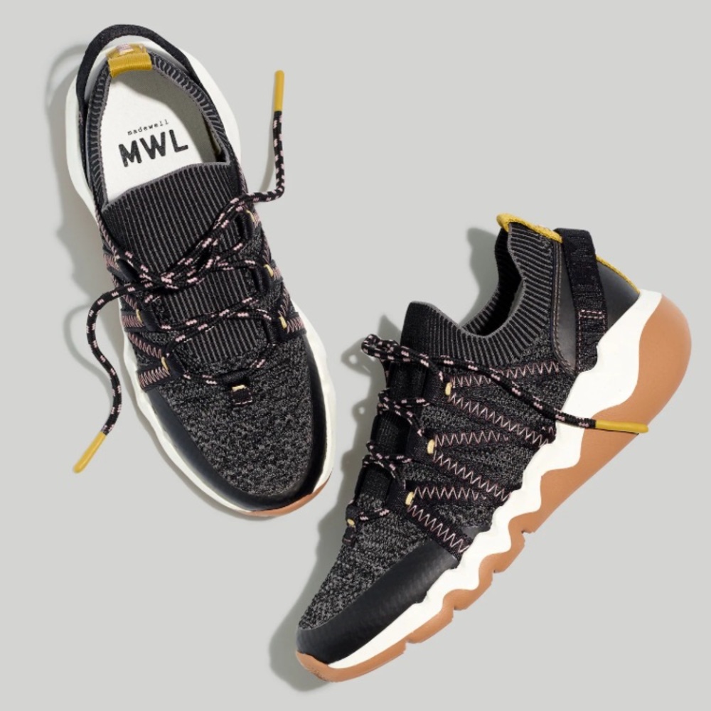 HP Madewell Field Knit Sneakers Black Granite Multi
